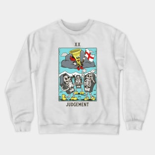 Judgement - Mystical Medleys - Vintage Rubber Hose  Cartoon Tarot (white) Crewneck Sweatshirt